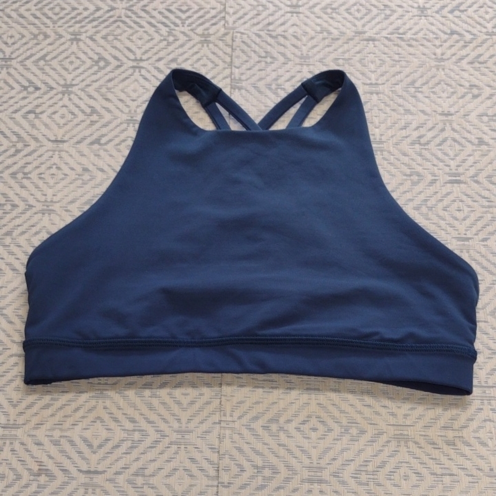 lululemon athletica Navy Blue Strappy Back Sports Bra - Picture 4 of 7